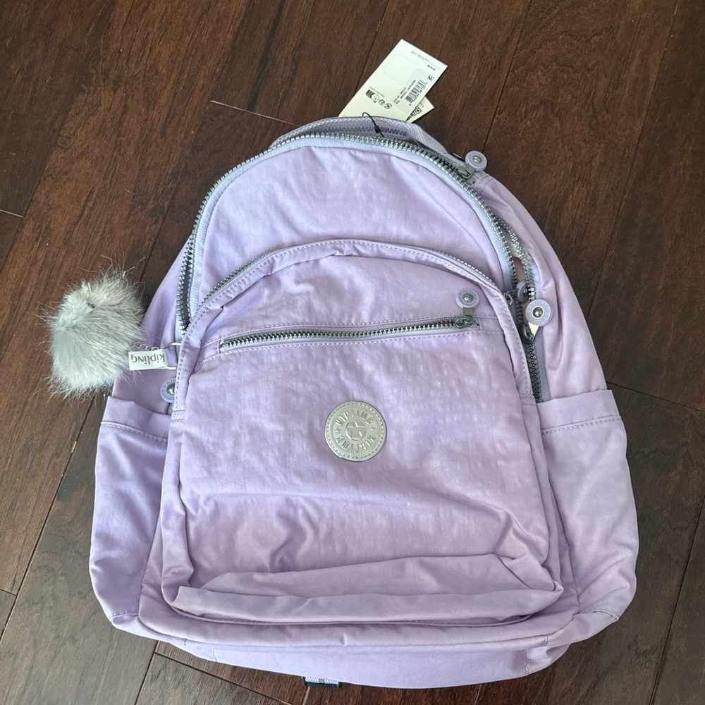 nwt new kipling pink seoul lavender purple backpack